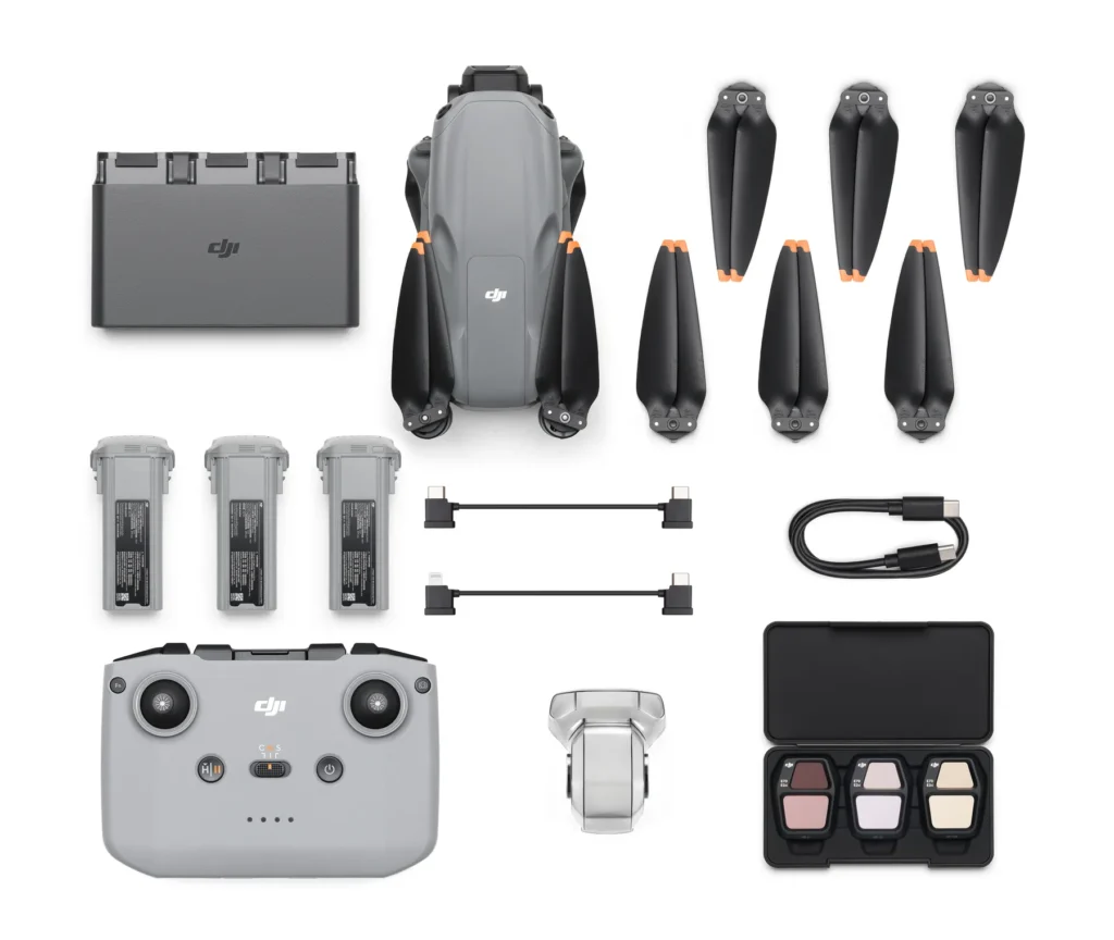 DJI Air 3S Fly More Combo(DJI RC-N3)_from above_battery detached.jpeg